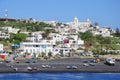 View of the village. Stromboli island. Royalty Free Stock Photo