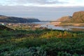 View of the village of Teriberka Murmansk region Royalty Free Stock Photo