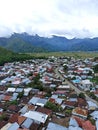 view of the village under the foot of Mount Rinjani