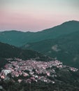 View of the village of Villanova, Pollino National Park Basilicata - Italy Royalty Free Stock Photo