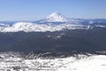 View from Villarica Volcano, Chile. Royalty Free Stock Photo