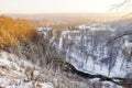 View of Vilnia river from geological Puckoriai exposure, Vilnius Royalty Free Stock Photo