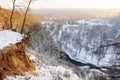 View of Vilnia river from geological Puckoriai exposure, Vilnius Royalty Free Stock Photo