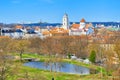 View of Vilnius from the hill of the Bastion of the Vilnius City