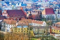 View of Vilnius from the hill of Three Crosses point of view to Royalty Free Stock Photo