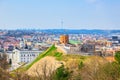 View of Vilnius from the hill of Three Crosses point of view to Royalty Free Stock Photo