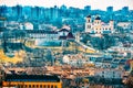 View of Vilnius from the hill of Three Crosses point of view to the  Vilnius City Royalty Free Stock Photo