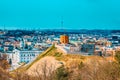 View of Vilnius from the hill of Three Crosses point of view to the  Vilnius City Royalty Free Stock Photo