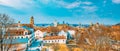 View of Vilnius from the hill of Three Crosses point of view to the  Vilnius City Royalty Free Stock Photo