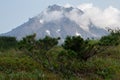 View of Viluchinskiy volcano in summer. Kamchatka Royalty Free Stock Photo