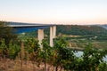 Scenic view of the Moseltal bridge near Koblenz Germany during sunrise Royalty Free Stock Photo