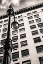 Street lamp and New York City architecture Royalty Free Stock Photo