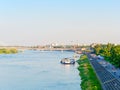 View of the Vistula boulevards in Warsaw and life in the city.