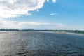 View on Vistula river in Deblin, Poland. Vistula is the longest river in Poland and the 9th-longest river in Europe Royalty Free Stock Photo