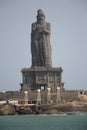 A view of Vivekananda Rock Memorial and Thiruvalluvar Statue