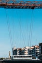 VIew of Vizcaya Bridge, also known as Puente Colgante, is the oldest transporter bridge built in 1893 and UNESCO World Heritage