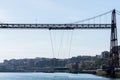VIew of Vizcaya Bridge, also known as Puente Colgante, is the oldest transporter bridge built in 1893 and UNESCO World Heritage