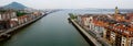 View from Vizcaya Bridge in Bilbao Royalty Free Stock Photo