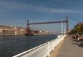 View of the Vizcaya transporter Bridge between Portugalete and Getxo, Spain