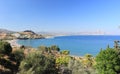 View of Vlicha Bay, Lindos. Rhodes, Greece, Europe. Royalty Free Stock Photo