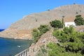 View of Vlicha Bay, Lindos. Rhodes, Greece, Europe. Royalty Free Stock Photo