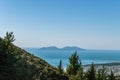 View of Vlora shore and Sazan island Royalty Free Stock Photo