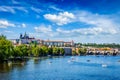 View of Vltava river and Gradchany, Prague