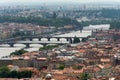 View of Vltava river and Prague city Royalty Free Stock Photo