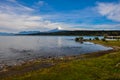 View of Volcan Villarrica from Villarrica itself, Chile Royalty Free Stock Photo