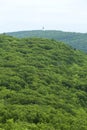 View of a volcanic ridge along the Metacomet Trail, Connecticut. Royalty Free Stock Photo