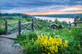 View of the Volga River from Mount Levitan in Plyos Royalty Free Stock Photo