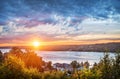 View of the Volga River in Plyos from Mount Levitan