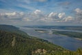 View of the Volga river from the top of Strelnaya mountain Royalty Free Stock Photo