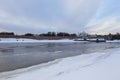 View of Volkhov river and Novgorod Kremlin