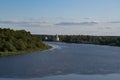 View from Volkhov river to medieval Staraya Ladoga Fortress, Leningrad region, Russia Royalty Free Stock Photo