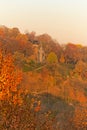 View of Volodymyr Hill and the monument to Saint Volodymyr Volodymyr the Great during sunrise Royalty Free Stock Photo