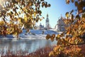 View at Vologda Kremlin from riverbank Royalty Free Stock Photo