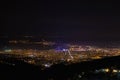 View of Volos City with lights at night Royalty Free Stock Photo