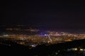 View of Volos City with lights at night