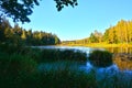 View of the Vorya river in Abramtsevo estate, Moscow region, Russia