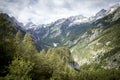 View from Vrsic pass in Julian Alps, Slovenia Royalty Free Stock Photo