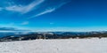 View from Vysoka hole hill in winter Jeseniky mountains in Czech republic Royalty Free Stock Photo