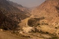 View of Wadi Dana, Jordan towards to Wadi Araba Royalty Free Stock Photo