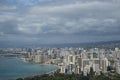 View of Waikiki Beach from Diamondhead Royalty Free Stock Photo