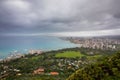 Waikiki Beach From Diamond Head Summit Royalty Free Stock Photo