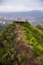 Waikiki Beach From Diamond Head Summit Royalty Free Stock Photo