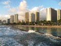 View of the Waikiki Beach, Oahu, Hawaii Royalty Free Stock Photo