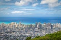 View of Waikiki district from Tantalus lookout, Oahu Royalty Free Stock Photo