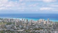 View of Waikiki district from Tantalus lookout, Oahu, Hawaii Royalty Free Stock Photo