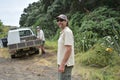 Waitakere park rangers with pickup truck